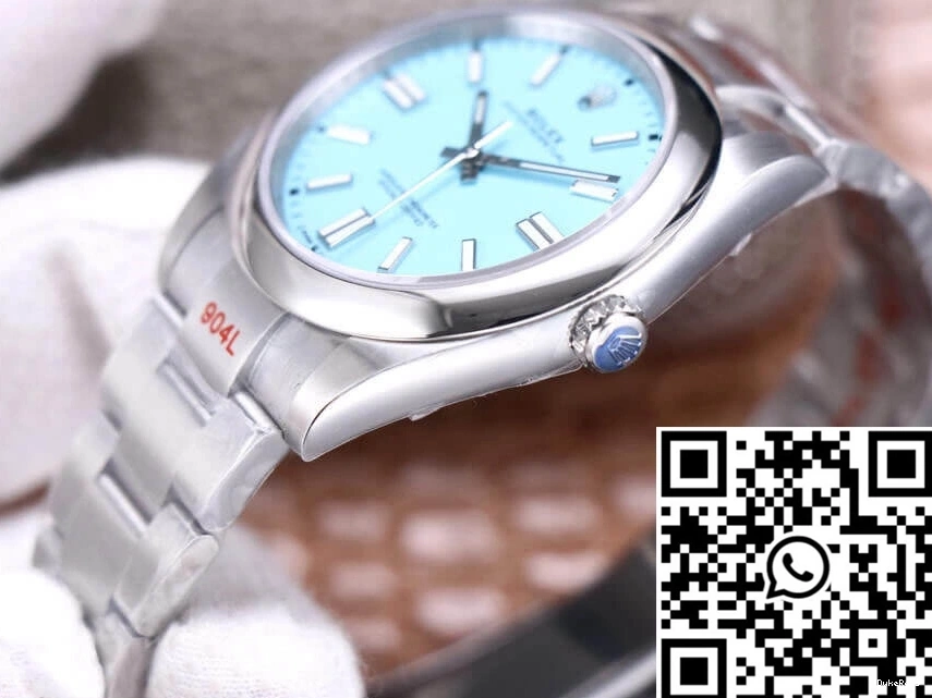 Turquoise Blue Oyster Rolex EW 41MM Factory Perpetual Dial M124300-0006 0208